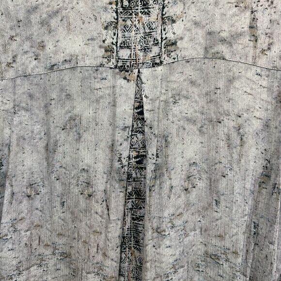 Simply Art by DOLCEZZA Top Women’s XL Abstract Button Up Leaf Artsy Lagenlook - Picture 8 of 12